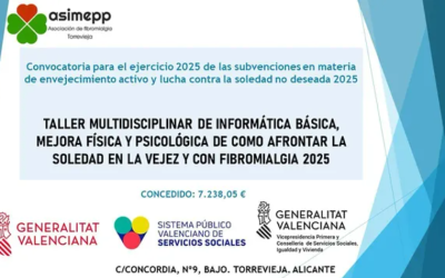 subvención para el ejercicio 2025 en materia de envejecimiento activo y lucha contra la soledad no deseada