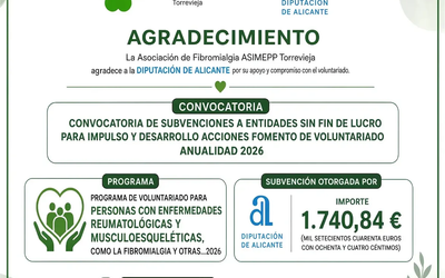 🌿 Reconocimiento al Impulso del Voluntariado en Fibromialgia: ASIMEPP y la Diputación de Alicante