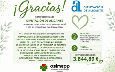 🌿 ASIMEPP y Diputación de Alicante: Impulso a la intervención psicosocial y la inclusión social en 2026